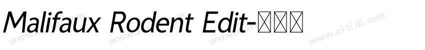 Malifaux Rodent Edit字体转换